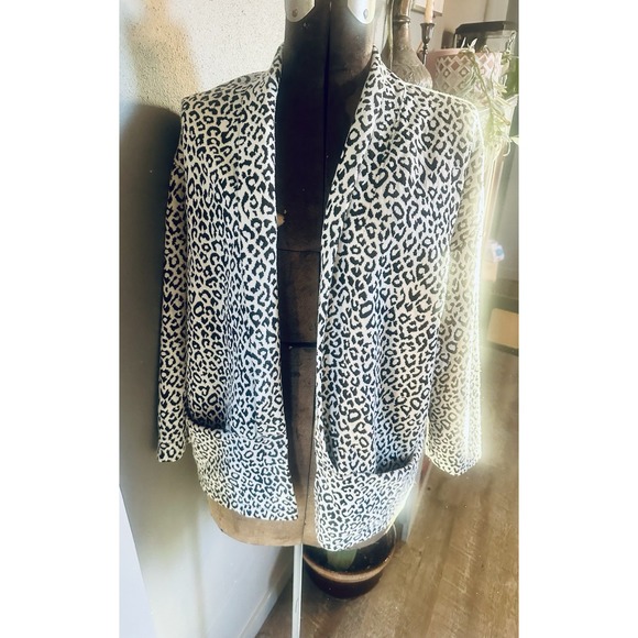 Pull&Bear Jackets & Blazers - Pull&Bear Leopard Print Blazer Open Front Jacket Animal‎ Print Small